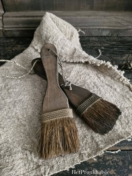 Platte houten kwast