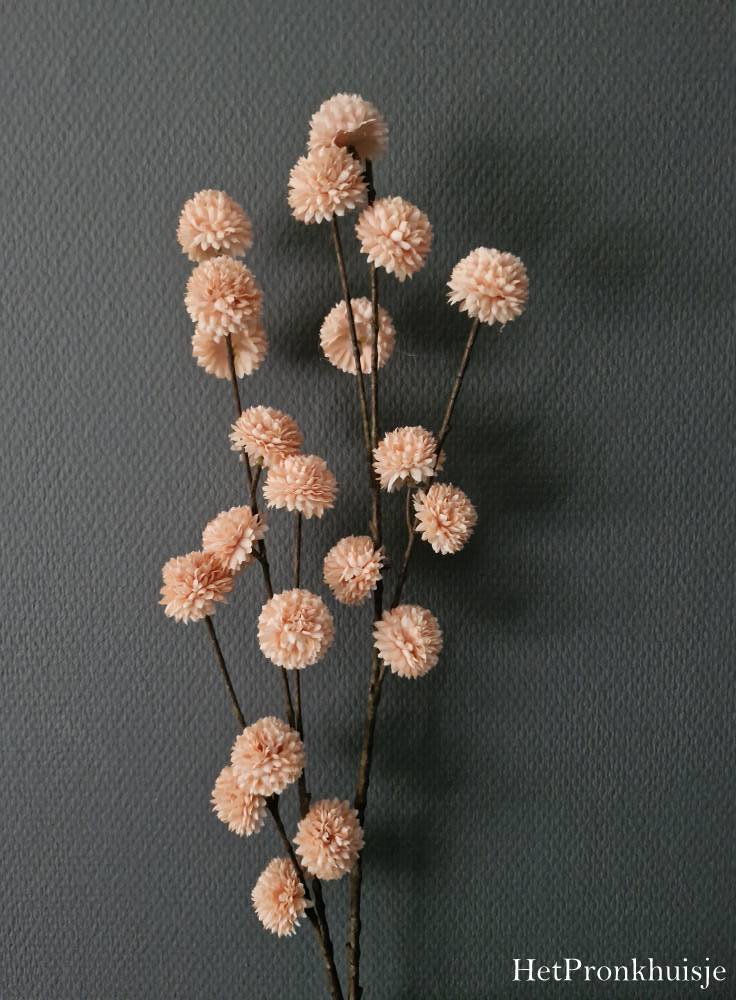 Pompom spray 100cm. Zalm