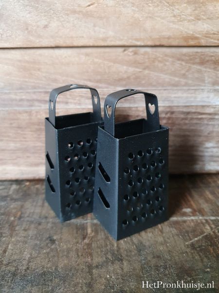 Rasp zwart voor amberblokjes.