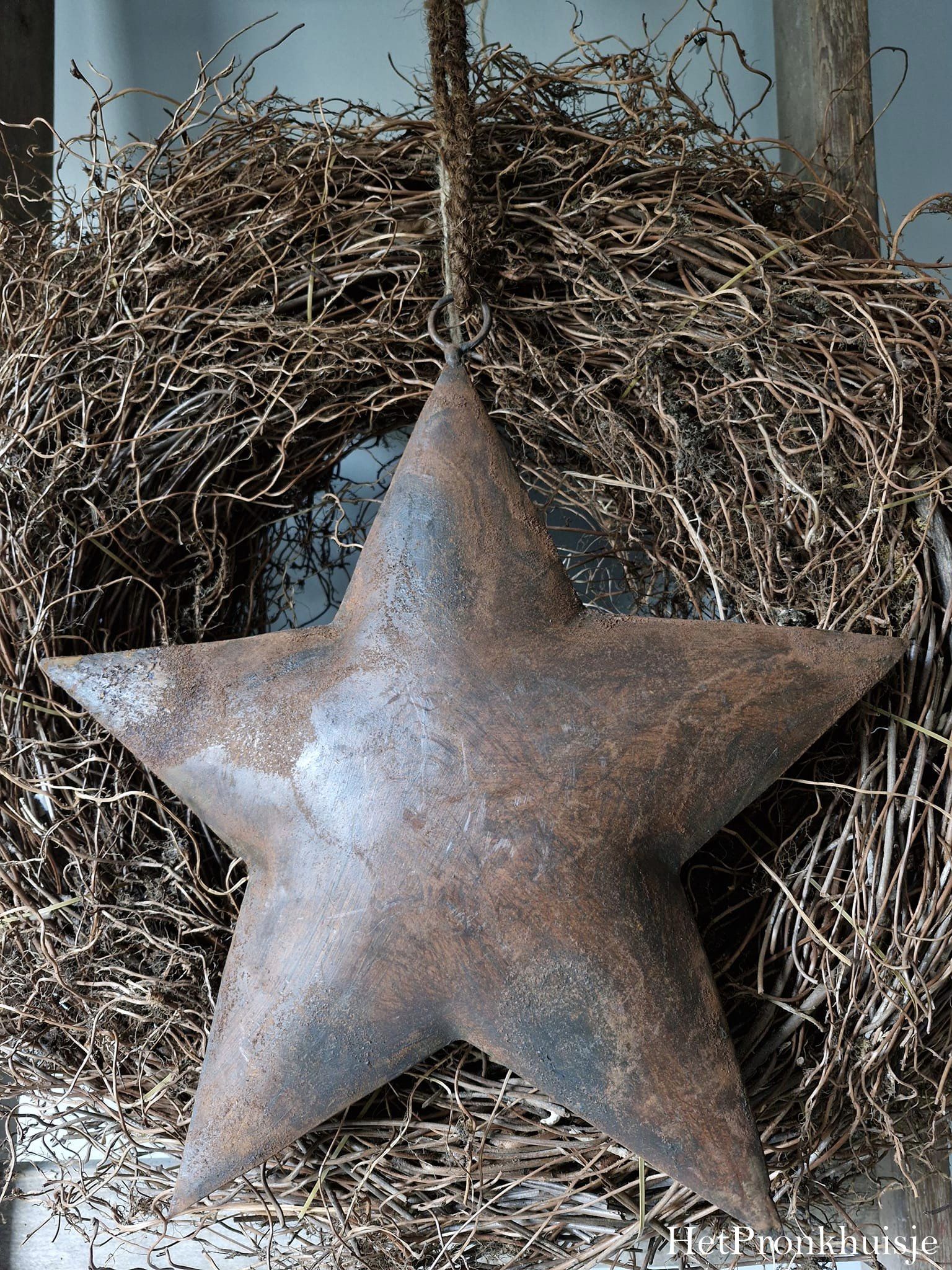 Roest metalen ster. XL