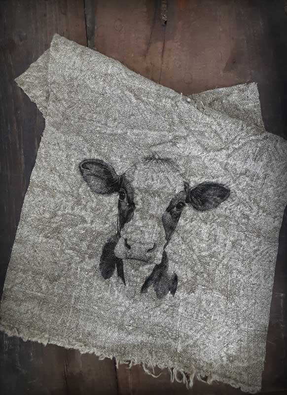 Shabby doek. Koe