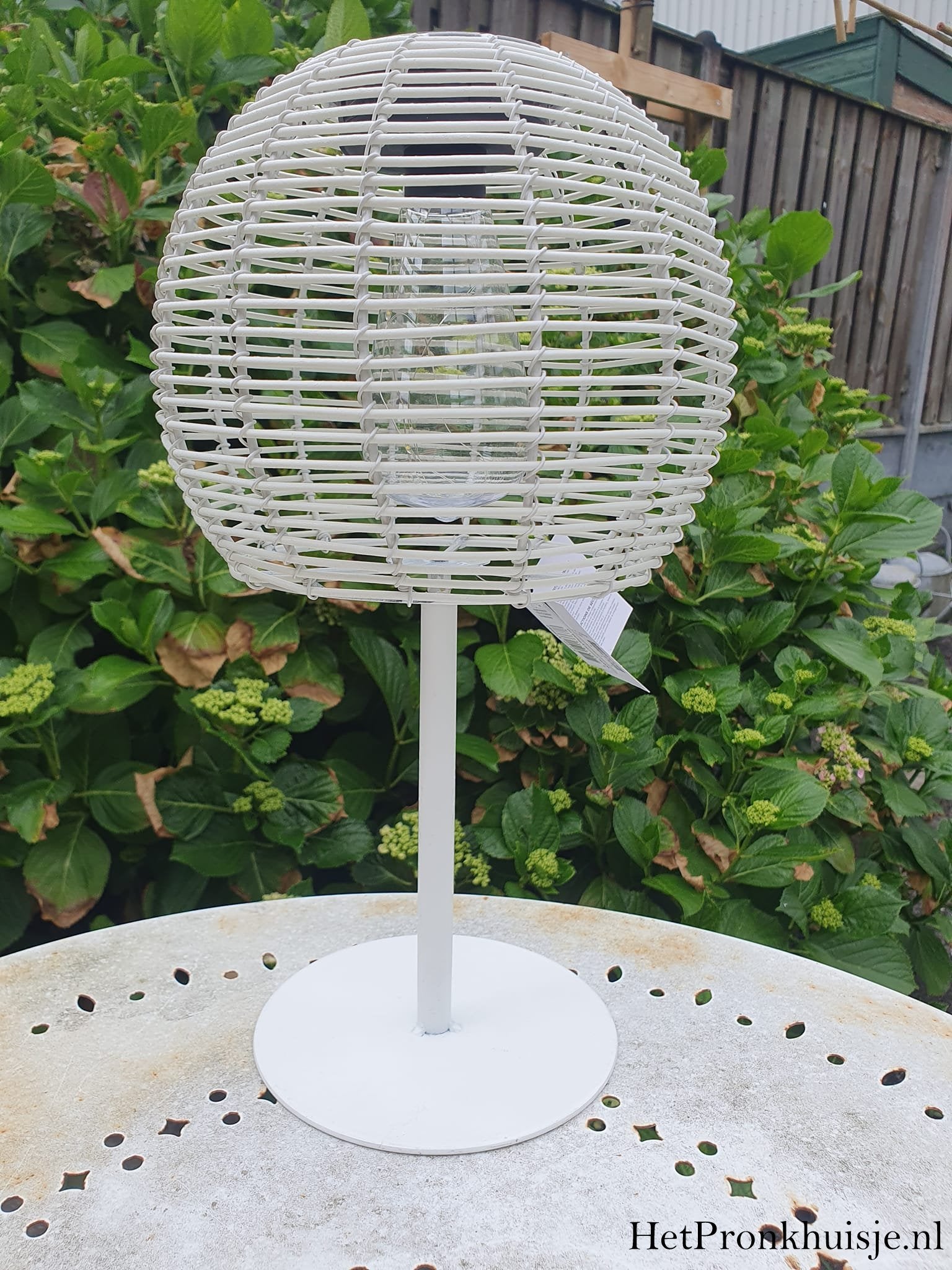 Tafellamp solar LED Hadia wit
