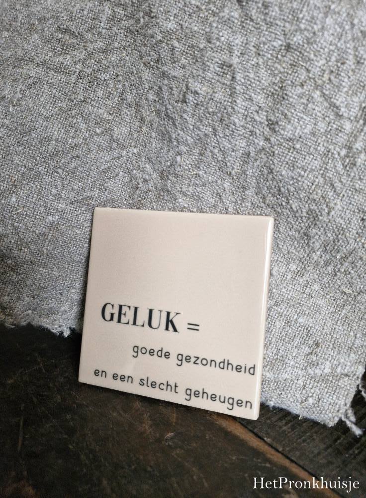 Tegeltje. Geluk