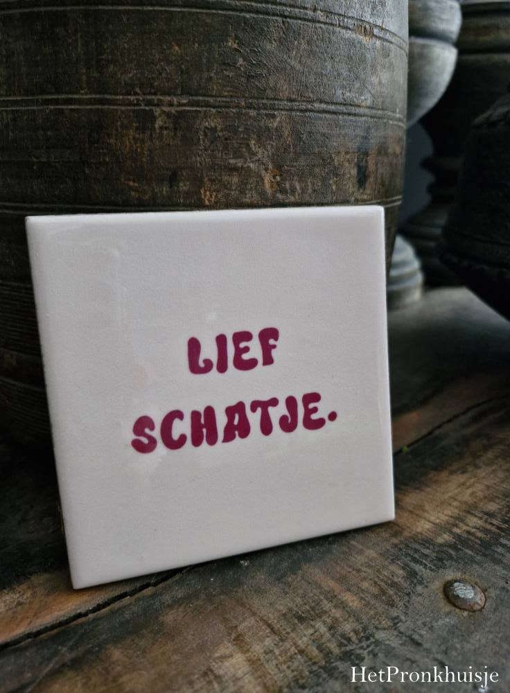 Tegeltje. Lief schatje