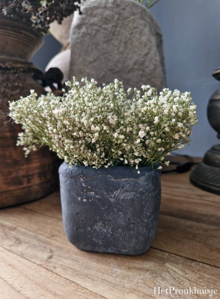 Vierkant aardewerk pot