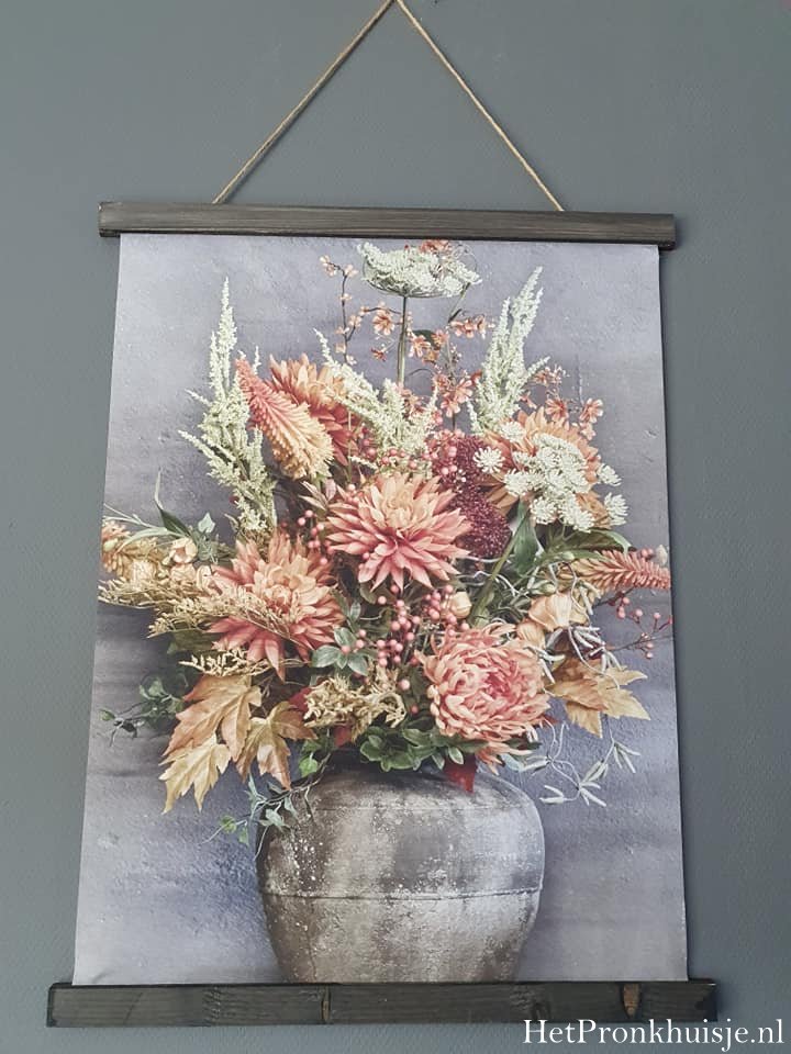 Wanddoek. Bos bloemen.