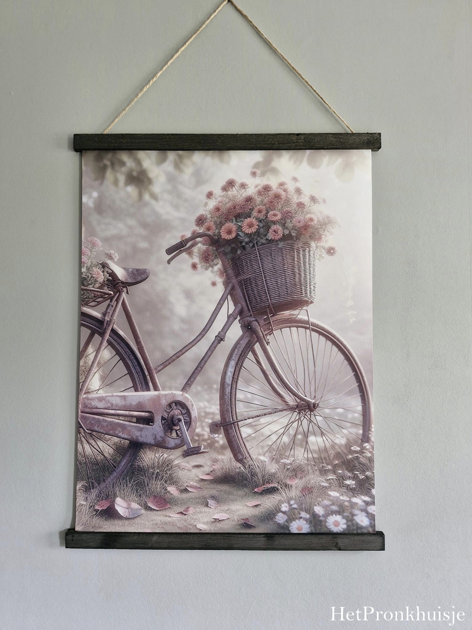Wanddoek. Fiets
