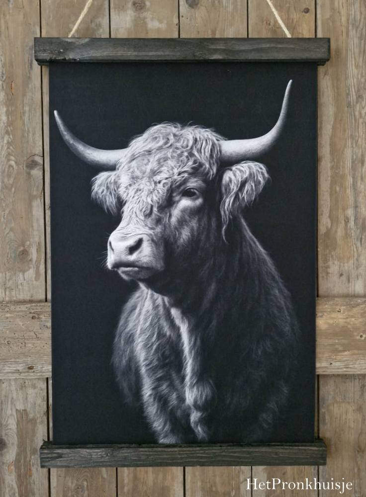 Wanddoek. Hooglander Zwart