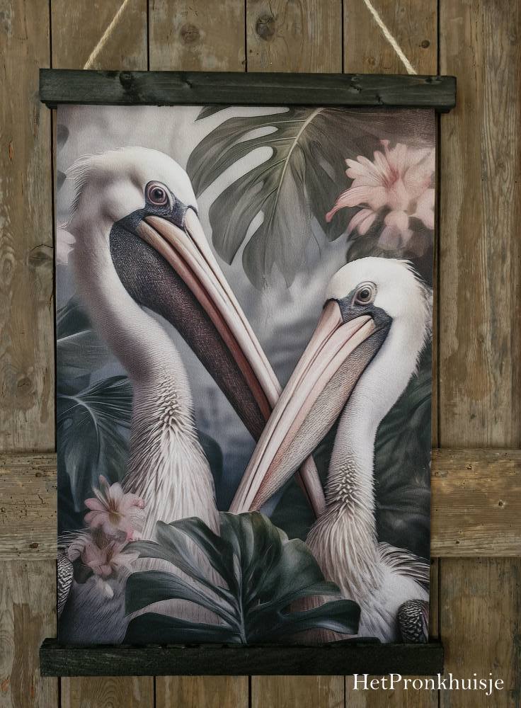 Wanddoek. Pelikaan