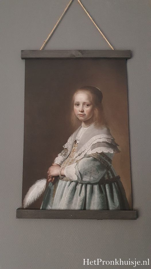 Wanddoek. Portret meisje.