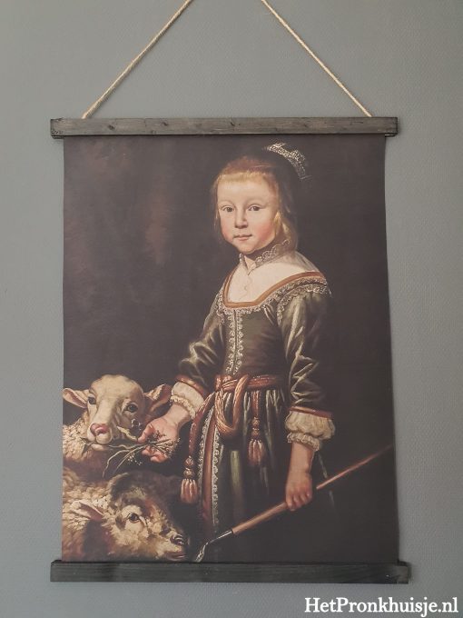 Wanddoek. Portret.